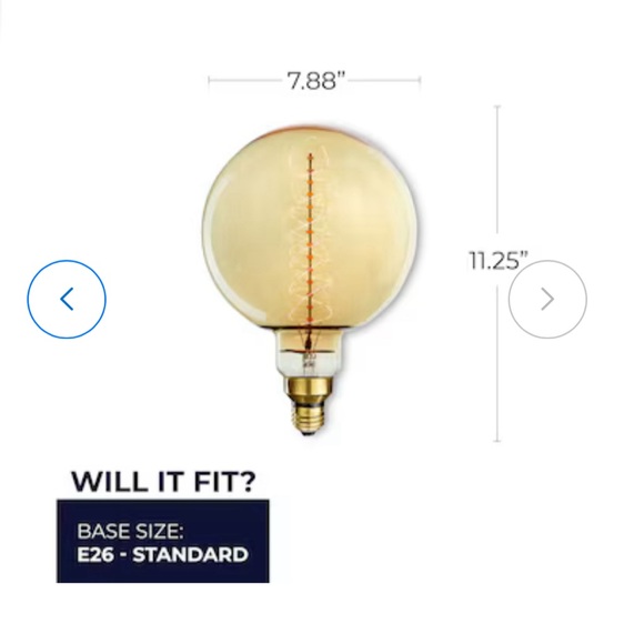 NIB. Extra large vintage Edison style nostalgic spiral lightbulbs. 60 W amber - Picture 5 of 5